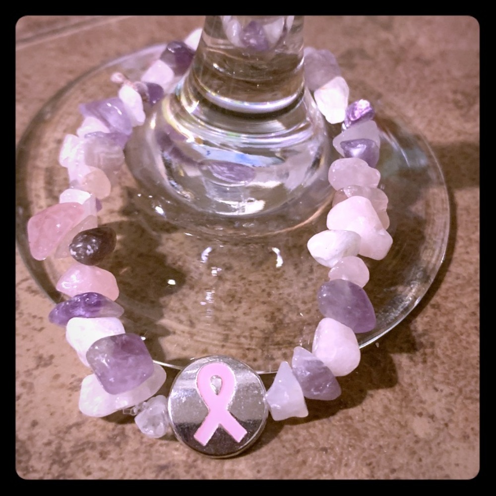 Rose Quartz and Amethyst/Breast Cancer Awareness